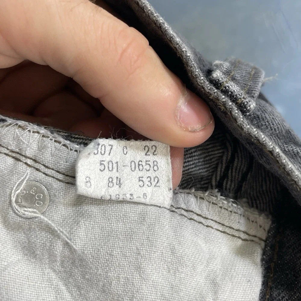 Vtg 80s Levis 501-0658 Black Jeans Mens 31x34 (fit 30x33) Made in USA 1984